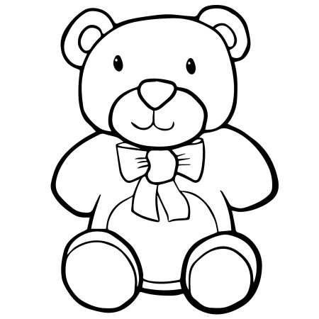 Раскраска мишка для детей 3-4 лет