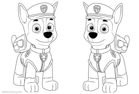Гонщик Щенячий патруль раскраска