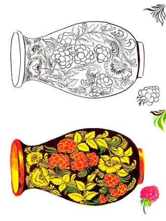 Хохлома раскраска