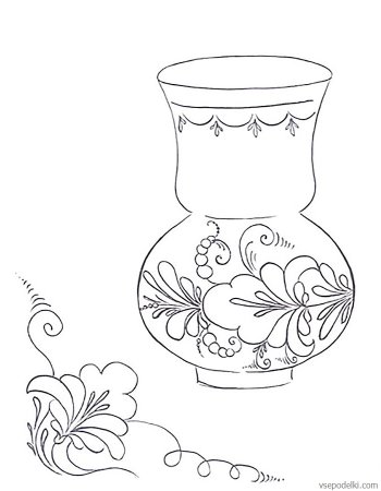 Раскраска Гжель старшая группа