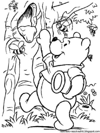 Раскраска Винни пух Дисней