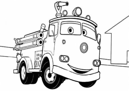 Раскраска пожарная машина