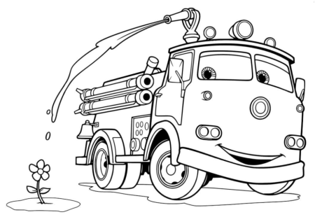 Раскраска шланг из тачек