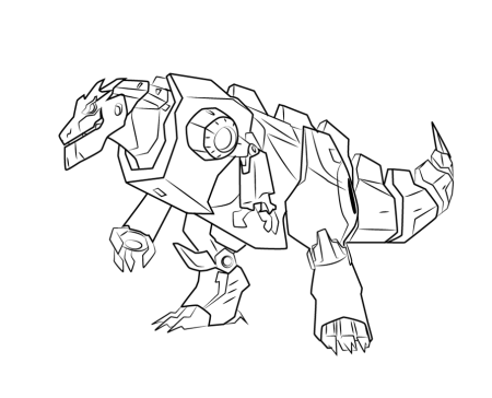 Раскраски для мальчиков трансформеры Гримлок
