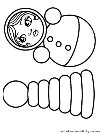 Неваляшка раскраска для детей