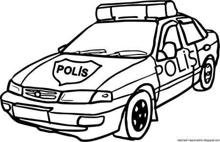 Раскраска машина полиция