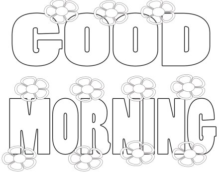 Good morning картинки раскраски