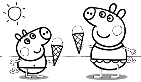 Раскраска Джордж Свинка Пеппа