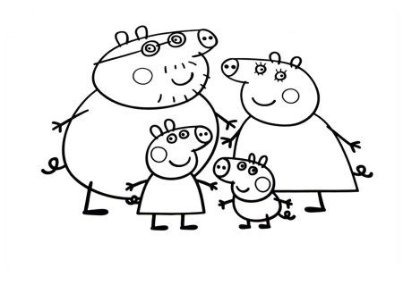 Раскраски для детей Свинка Пеппа