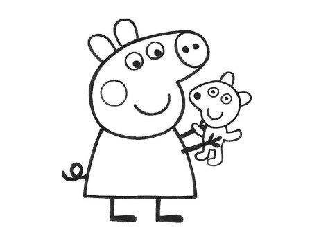 Раскраски из мультика Свинка Пеппа