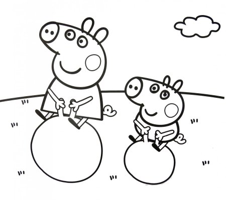 Свинка Пеппа математические раскраски