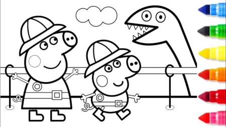 Свинка Пеппа рисование