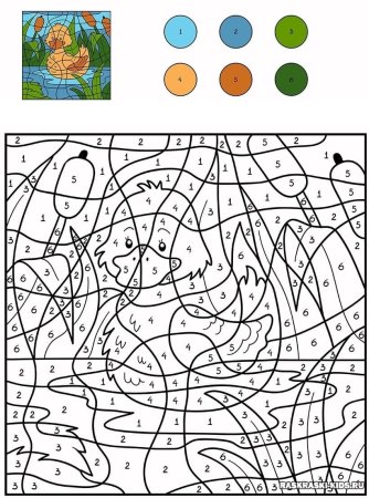 Раскраска по цифрам для детей