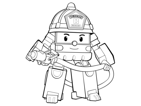 Раскраска Робокар Поли Хелли