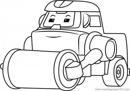 Раскраска Поли Робокар Марк