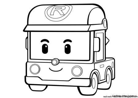 Раскраска Робокар Поли Рой