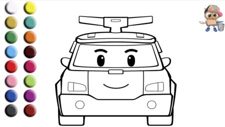 Раскраска Робокар Поли СПУКИ