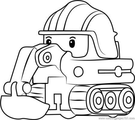 Робокар Поли Брунер раскраска