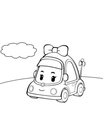 Хейли Робокар Поли раскраска