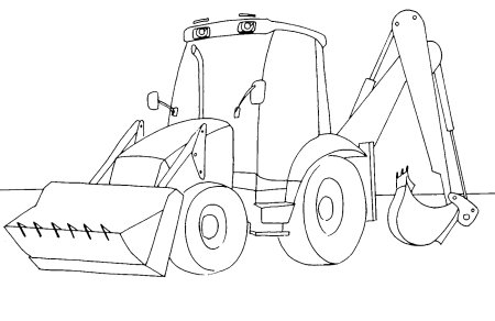 Экскаватор JCB раскраска