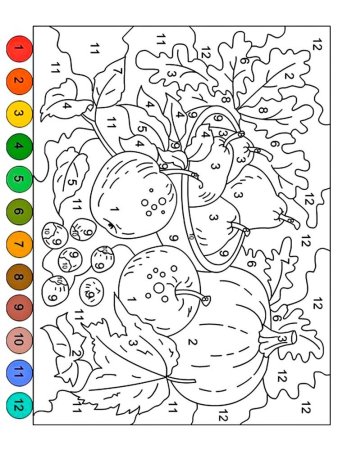 Раскраска по номерам для детей 5 лет