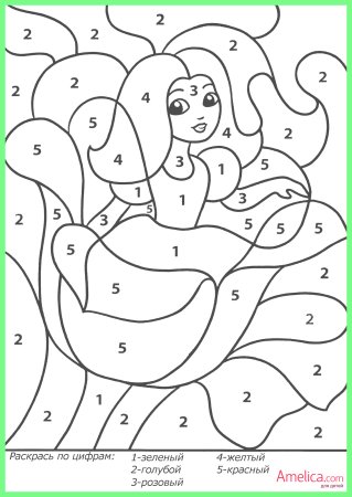 Раскраска по номерам для детей