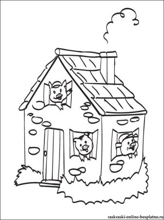 Горящий дом раскраска