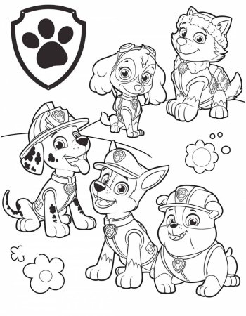 Paw Patrol раскраска
