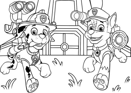 Разукрашку Щенячий патруль