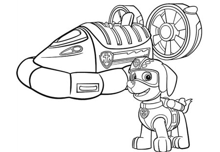 Зума из Щенячьего патруля раскраска