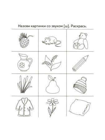 Логопедические задания для автоматизации звука ш