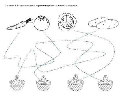 Овощи и фрукты задания для детей 4-5 лет
