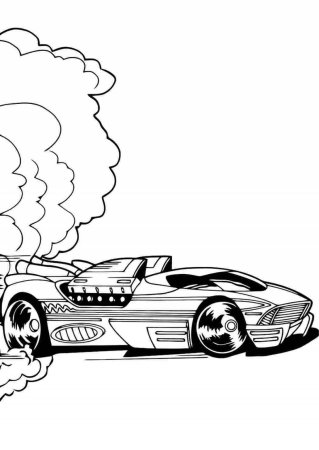 Раскраска гоночная машина хот Вилс