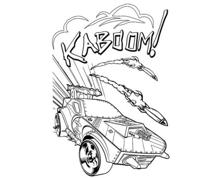 Раскраска хот Вилс машинки из игры