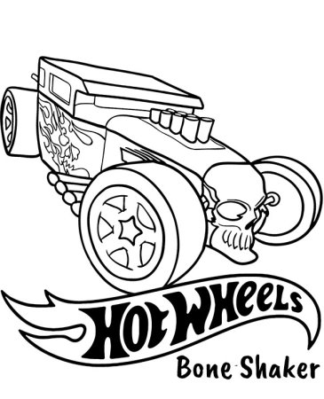 Boneshaker раскраска hot Wheels