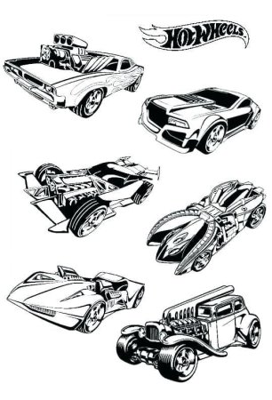 Раскраска хот Вилс машинки