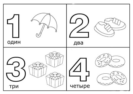 Раскраски для малышей цифры
