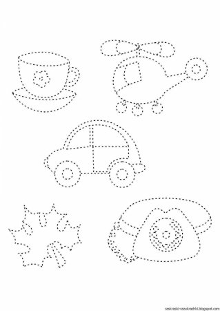 Пунктирные линии обводить детям