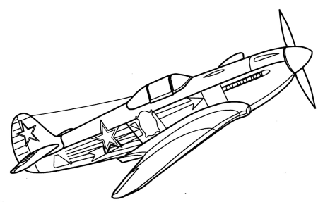 Раскраска истребитель