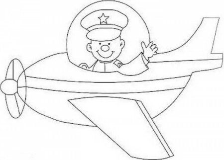 Летчик раскраска для детей