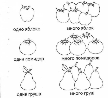Один-много задания для детей