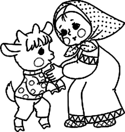 Сестрица Аленушка раскраска для детей