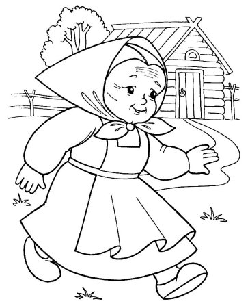 Сказка Репка раскраска для детей