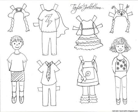 Раскраски одевалки мальчики