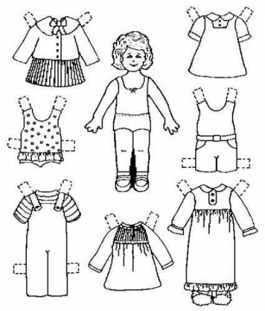 Одежда раскраска для детей