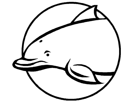 Детская раскраска Дельфин