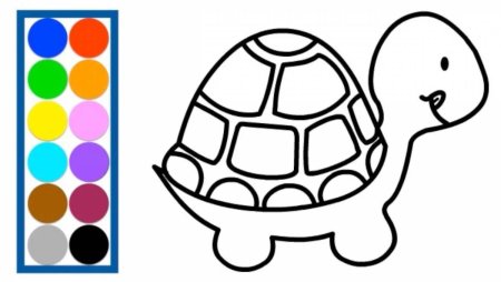 Черепаха для раскрашивания