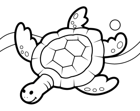 Черепаха контур для детей