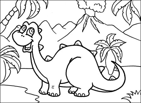 Детские раскраски динозавры