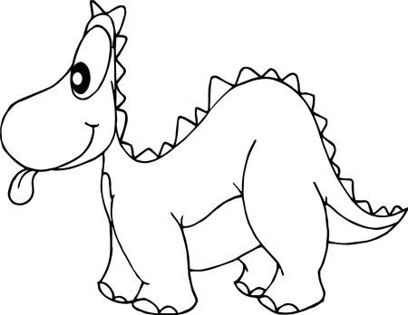 Динозаврик раскраска